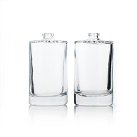 Flacon de parfum rond en verre de 50 ml et 100 ml, avec atomiseur à sertir, vente en gros d'usine, étiquette privée