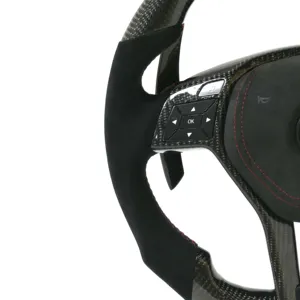 Piezas interiores automotrices personalizadas, volante de fibra de carbono para <span class=keywords><strong>Mercedes</strong></span> AMG W204 W205 W212 W176 W213 Cla <span class=keywords><strong>E</strong></span> Glk Cls M Class - Product Image 5