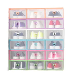 Wholesale Low Price PP Material Drawer Shoe Box Sliding Drawer Shoe Storage Box With Clear Shoe Box