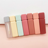 Tube de brillant à lèvres en plastique coloré de forme carrée, emballage vide, récipient de brillant à lèvres de 5ml