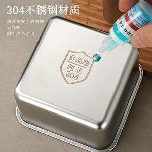 304 Stainless Steel Square <b>Spice</b> <b>Jar</b> With Lid Food Grade For Kitchen Storage - Product Image 1
