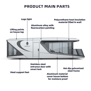 Sang Trọng Đúc Sẵn Modular Nhỏ Không Gian Thương Mại Di Động Hiện Đại Viên Nang Nhà Airship Pod Viên Nang Phòng Cho Khách Khu Nghỉ Mát - Product Image 2