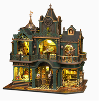 Kit de maison miniature en bois 3D à faire soi-même avec lumières LED, modèle architectural, jouet de construction pour adultes, OEM ODM