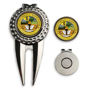 Vente en gros outil de divot et marqueur de balle de golf pince à chapeau métal logo personnalisé outil de réparation de divot de golf outil de divot de golf - Product Image 2