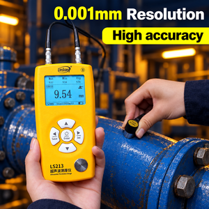 Portable LS213 Digital Metal Wall Thickness Meter with 5MHz Probe mm/inch Units and ±<b>2</b>% Accuracy - Product Image 2