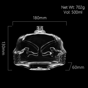 Bouteille de vin personnalisée, design unique, bouteille plate en forme de visage humain pour whisky, brandy, vodka, rhum, <span class=keywords><strong>gin</strong></span> - Product Image 5