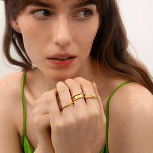 Anillo de Musa de sirena de plata 925 chapado en oro de 14 quilates de alta calidad Diamante de corte ovalado encantador para fiesta - Product Image 3