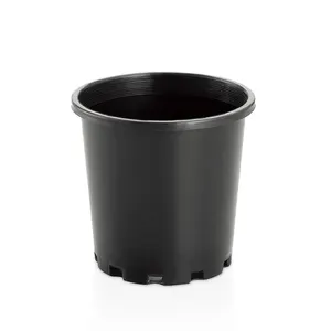 Commercio all'ingrosso piccolo nero vasi di plastica per la scuola materna piante