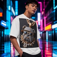 Nouveau design, vente en gros, t-shirt pour homme, col rond, tricoté, 100% coton, respirant, écologique, impression numérique, motif hip-hop
