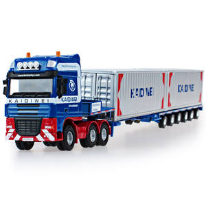 Kdw <span class=keywords><strong>1</strong></span>:50 Schaal Model Auto Laag Bed Transporteur Laag Bed Model Gegoten Vrachtwagen Model Speelgoedauto - Product Image 1
