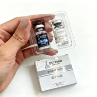 Étiquettes de sécurité holographiques mates, autocollants en peptides purs pour l'emballage de flacons en verre de laboratoire de 3 ml et 10 ml