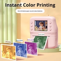 Appareil photo pour enfants A29 populaire avec design de dessin animé, prend des photos, des vidéos, imprime des photos, en plastique
