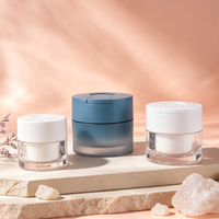 Envase Cosmético de Doble Capa con Espátula, Envase Vacío para Crema Facial, Envase para Crema Corporal, Envases de 50 ml para Crema
