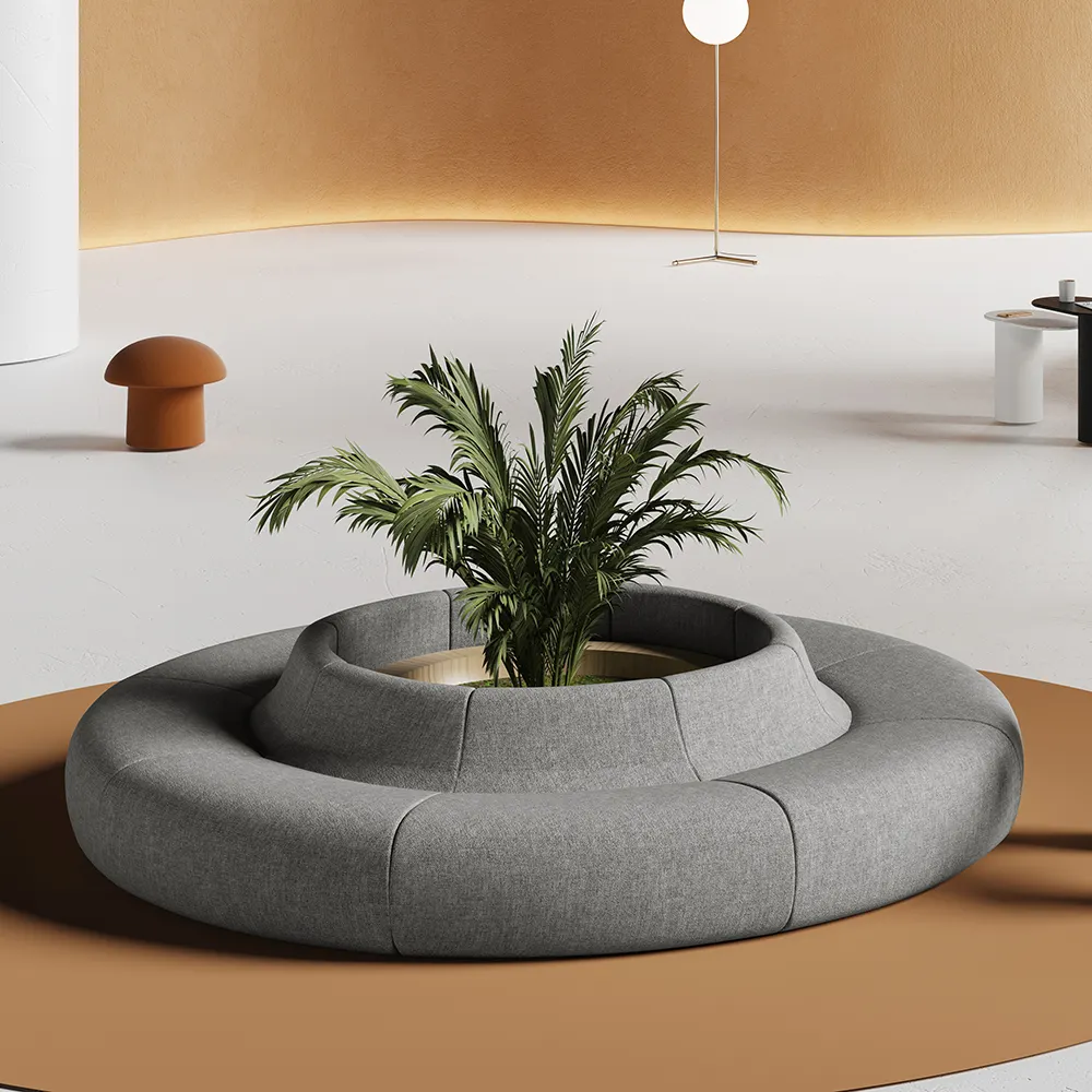 Juego de sofá modular Multiplaza moderno para salón, sofá personalizable de arco circular en forma especial para hotel, oficina en casa o apartamento