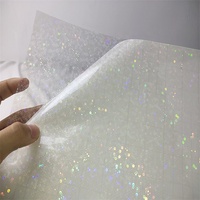Film holographique transparent auto-adhésif imperméable en BOPP, film de lamination à froid, feuille A4, lamination holographique transparente