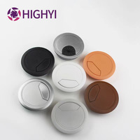 HIGHYI ordinateur de bureau câble œillet boîte meubles matériel en plastique table circulaire bureau fil œillet