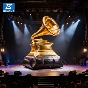 Modèle géant gonflable doré d'instruments de <span class=keywords><strong>musique</strong></span> (CD, violon, <span class=keywords><strong>piano</strong></span>, trompette) pour la décoration de scène de concert, la publicité et les accessoires de spectacle - Product Image 6