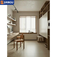 Space Saving Custom Built-in Home Office Computer Desk Long Floating Desktop With Top Cabinets
