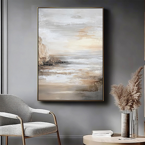 Décoration murale faite à la main acrylique Simple désert oeuvre minimaliste paysage marin toile peinture texturé Art <span class=keywords><strong>Mural</strong></span> - Product Image 6