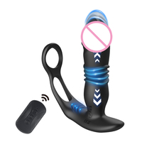 Vibrateur anal à télécommande pour hommes, plug anal pour la prostate avec recharge magnétique USB et fonctions vibrantes pour la masturbation