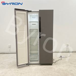 Réfrigérateur domestique à porte latérale de 380 L avec distributeur d'eau, machine à glaçons, température unique, mécanique, couleur blanche - Product Image 2