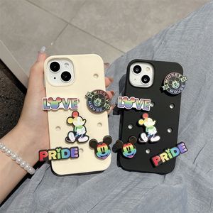 <span class=keywords><strong>Coque</strong></span> de téléphone <span class=keywords><strong>Mickey</strong></span> Mouse colorée en dessin animé à faire soi-même avec trou, adaptée aux coques de téléphone 14pro et 12, <span class=keywords><strong>11</strong></span> en trois dimensions - Product Image 2