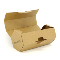 Caja de Embalaje Hexagonal de Cartón Kraft Marrón Redonda Personalizable con Logotipo a Bajo Precio