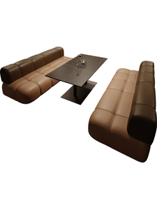 Sofá de barra de cuero PU personalizado de lujo ligero para discotecas salones <span class=keywords><strong>VIP</strong></span> cafeterías restaurantes - Product Image 2