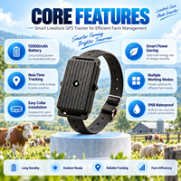 Traceur GPS pour bétail 10000mAh, pour bovins et ovins, suivi de localisation en temps réel, gestion intelligente de la ferme, dispositif de collier étanche IP68