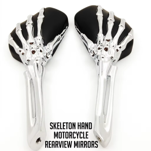 Rétroviseur de moto Talon Chrome Skull Skeleton Hand Mirror pour Suzuki 2003-2012 Honda CBR <span class=keywords><strong>600RR</strong></span> F5 <span class=keywords><strong>2010</strong></span> - Product Image 2