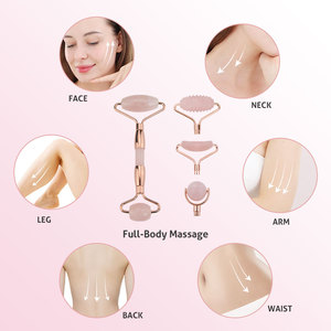 Nuova tendenza bellezza cura della pelle toolfai da te staccabile al quarzo rosa viso <span class=keywords><strong>rullo</strong></span> <span class=keywords><strong>rullo</strong></span> <span class=keywords><strong>di</strong></span> <span class=keywords><strong>giada</strong></span> <span class=keywords><strong>Set</strong></span> - Product Image 2