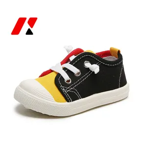 Factory Directly Custom OEM Unisex Kids Toddler Baby Shoes Lace Up Casual Girls Boys Canvas Pre Walker Baby Shoes 2022