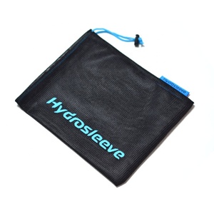 Heavy Duty Black Nylon Mesh Drawstring Bag Equipment Storage Bag with printing logo
