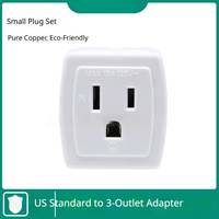 Prise murale 3 en 1, petite boîte, certifiée ETL, prise à 2 broches, type USA, prise murale multi-prises