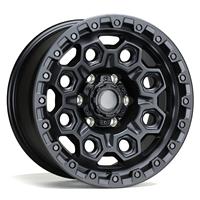 Rines Todoterreno Forjados Junman de 17-20 Pulgadas con Beadlock Rojo y Negro 6x135/139 7 Rines de Aleación OR021 para Camioneta SUV Wrangler para F150