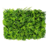 Decoración de ornamentos de jardín, Anti-follaje uv, paneles de valla de hoja de arce Artificial, Seto Artificial, planta de pared verde