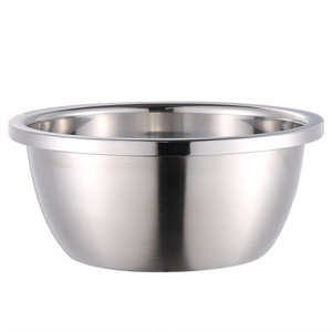 Stainless Steel Mixing Bowl 201 Glossy Thickened <b>Round</b> Kitchen Baking Dough Soup Vegetable Washing <b>Basin</b> - Product Image 1
