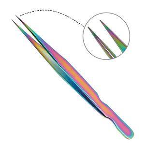 Pince à cils à pointe de fibre Cherry Charms Pince à épiler pour extension de cils Logo privé Durable Écologique - Product Image 1