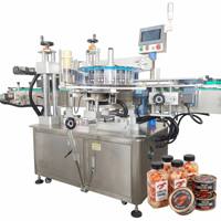 Machine d'étiquetage double face LWT pour bouteilles PCR carrées de morceaux de homard, étiqueteuse avant et arrière pour boîtes de homard grillé