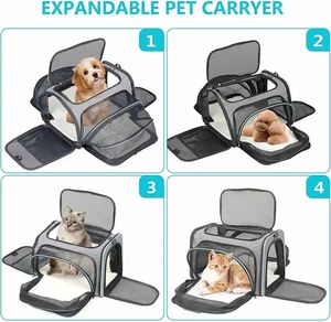 Transportín de gatos para dos gatos, mochila grande de transporte para mascotas, organizador grande, bolsa grande, gran oferta - Product Image 6