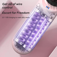 Brosse à cheveux multifonctionnelle MESKY, petite, sans fil, rechargeable par USB, avec batterie