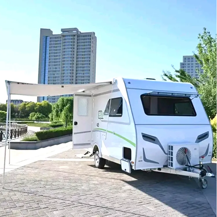 China Reise Wohnmobil Anhänger zum Verkauf Camper Wohnmobile Wohnwagen Wohnwagen RV Teile Hersteller Freizeit fahrzeug RV