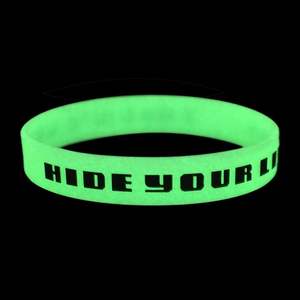 Braccialetto in Gomma Luminoso OEM ODM Certificato <span class=keywords><strong>CE</strong></span> Braccialetto in Silicone Fluorescente che si Illumina al Buio - Product Image 1
