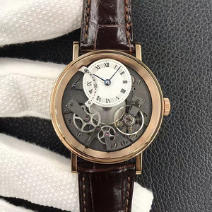 Opulent Limited Edition Automatic Mechanical Skeletonized <b>Rose</b> Gold Case White Sub Dial Precision Heritage Elite Gentlemen Watch - Product Image 2