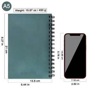 Custom A4 A5 formato metallo alluminio legante a spirale fogli 100 linea Organizer Notebook con nuovo materiale LOGO personalizzato copertina rigida - Product Image 5