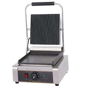 Plaque de cuisson électrique en acier inoxydable pour barbecue, machine à <span class=keywords><strong>panini</strong></span> au <span class=keywords><strong>gaz</strong></span>, presse à <span class=keywords><strong>panini</strong></span> électrique commerciale, plancha de cuisson - Product Image 3