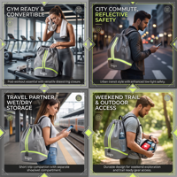Sac à dos personnalisé avec cordon de serrage, sacs de sport et de gym imprimés, grande taille pour enfants, avec fermeture éclair, poches en filet pour bouteille d'eau, sacs de natation
