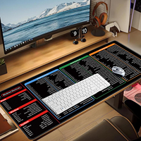 Grand tapis de souris personnalisé blanc pour le trading, les jeux d'anime, en feutre, avec raccourcis clavier Excel, imperméable, pour ordinateur, sublimation, en stock