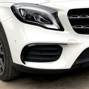 Mercedes-Benz GLA-Class Front Bumper Canards Piano Black Fiberglass AMG Style 2017-2019 Front Lip Modification - Product Image 3