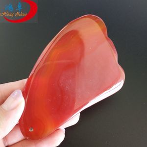 2025 superventas productos chinos calientes cuidado de la salud ágata roja Gua Sha masajeador cuerpo cuello rodillo masaje - Product Image 3